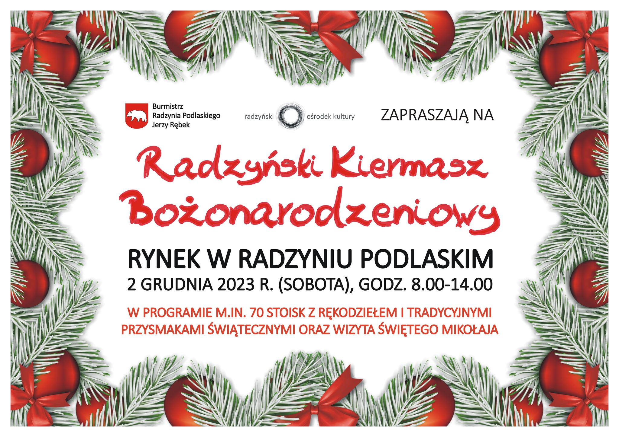 2023 12 02 Jarmark Bozonarodzeniowy Radzyn Podlaski